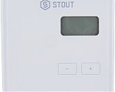 Проводной комнатный регулятор R-10b STOUT (АРТ. STE-0101-010001) белый